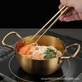 Korean stainless steel soup pot for ramen instant noodles. Induction