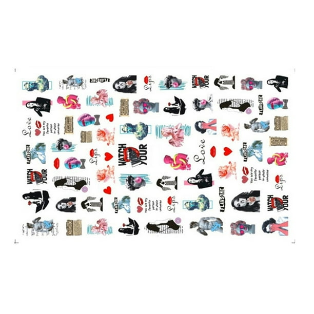 Seitruly Pegatinas para uñas, calcomanías para puntas de hoja de arce, envolturas deslizantes de transferencia de para impresión de manicura, Juegos de manicura F790 Seitruly CE012227-09B