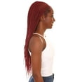 thumbnail image 4 of LUXLUXE Viola Straight 31 inch Long 13X5 Hand-Tied Lace Braided Wig, Heat Resistant Fiber, Color-Burgundy., 4 of 8