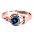 thumbnail image 2 of MauliJewels 1.00 Carat Natural Blue Diamond Engagement Ring for Women | Round Blue Diamond Solitaire | 14K White Gold, Rose Gold, Yellow Gold | Statement Bridal Ring, 2 of 7