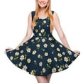 thumbnail image 2 of 2024 Dress Skate Graphic Elegant Oversized Female Summer Dresses Fashion Korean Print Floral Sleeveless Dress Daisies Blue And Yellow, 2 of 7