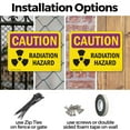 thumbnail image 3 of (2 Pack) Radiation Hazard OSHA Caution Radiation Sign 18 Inch X 12 Inch Indoor / Outdoor Rust-Free Aluminum Metal Signs for Workplace, Workshop, and Construction Site, Made in the USA, 3 of 8