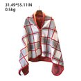 thumbnail image 4 of Billuyoard Manta de poliéster para invierno y otoño, portátil, plegable, de repuesto, reutilizable, Rectangular, térmica, cálida, para mantener el Suministros térmicos Rojo Blanco Tipo 1 Billuyoard HA071591-02, 4 of 6