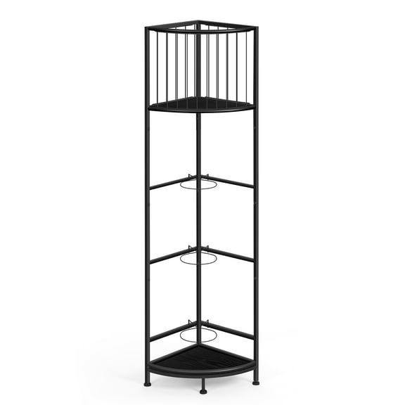 3-Tier Corner Ball Storage Rack black