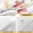 thumbnail image 4 of Watercolor Flower No Hooks Shower Curtain with Snap-in Liner Retro Purple Yellow Floral Garden Shower Curtains for Bathroom, Waterproof, Easy Install, Washable 60"x72", 4 of 9
