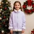 thumbnail image 5 of KAUOD Kids Toddler Full Zipper Fleece Jackets Christmas Fuzzy-Lined Winter Coats Boys Girls Long Sleeve Thick Warm Outwear, 5 of 8