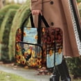 thumbnail image 3 of ZIATUBLE Cock Sunflower Portable Carrying Totes Pumpkin Traveling Bag with Zipper Carry Case with Storage Pockets and Handles with Storage Pocket Portable Sewing Machine Handbag, 3 of 7