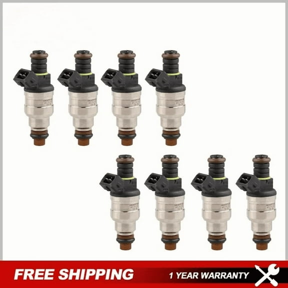 MOSTPLUS 8PCS 24 lb/hr EV1 Fuel Injectors for Dodge Chevy Ford Pontiac 4 holes Disc