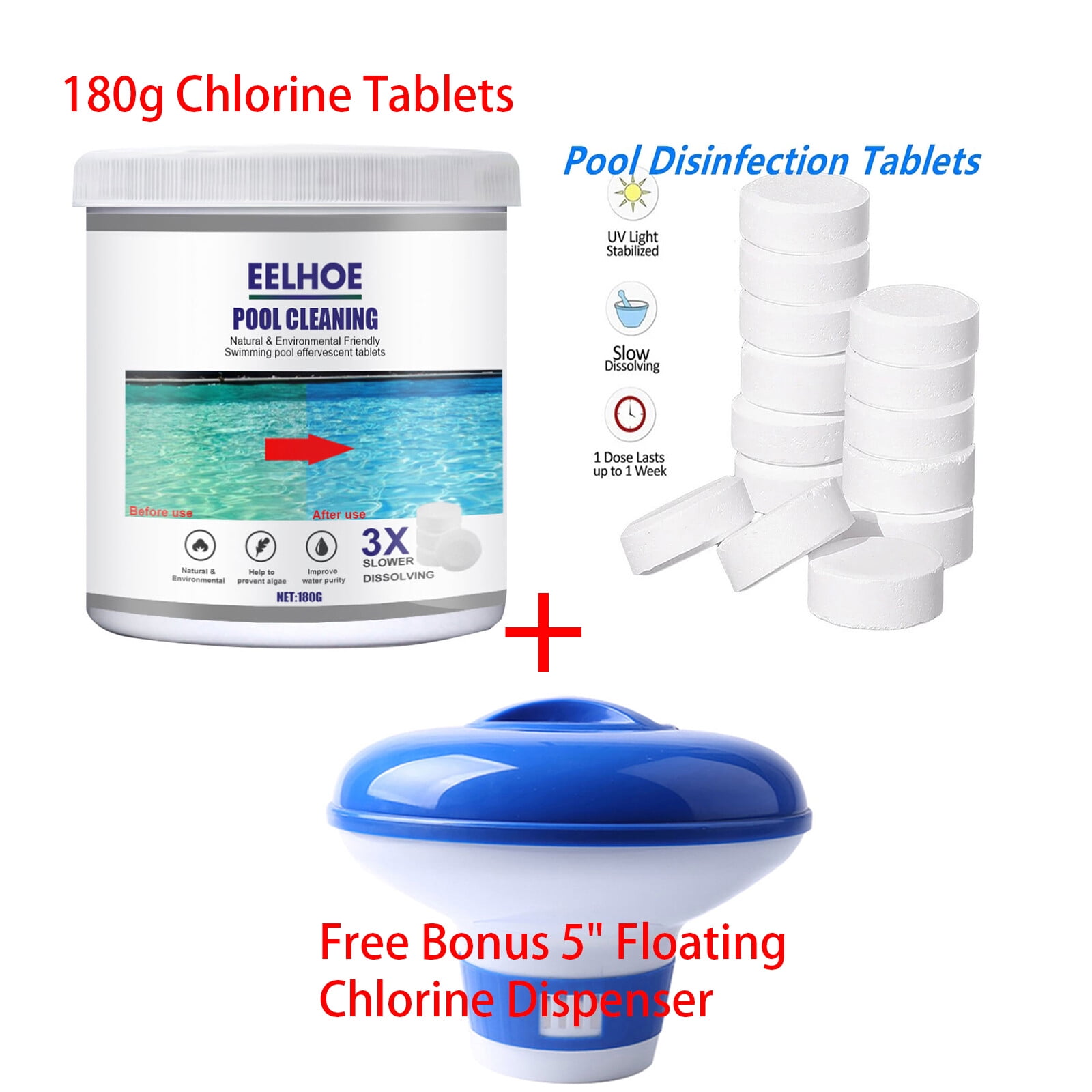 Fi-Clor Swimming Pool Chlorine Mini Tablets Paddling Pool Water Sanitiser Clean 