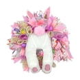 thumbnail image 2 of ZHMRFG Easter Wreath 15.75In,Artificial Flower Bunny Festive Candlestick Wreath Macaron Colors Simulated Texture Decor for Indoor Outdoor Lintels Walls Fireplaces Easter Party Spring Daily Home Decor, 2 of 6