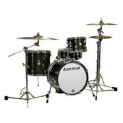 Angle View: Ludwig Breakbeats 4-Piece Shell Pack w/ Riser - Black Sparkle