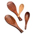 thumbnail image 3 of Luxurious Retro-Style Non-Stick Wooden Rice Spoon with Mirror Polished Finish, Fish-Shaped Design for Easy Rice Serving – Ideal for Home & Hotel Use, Customizable Logo Engraving (Nanmu Wood, D Model), 3 of 6