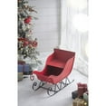 thumbnail image 4 of 25x13.5x17.5"H Iron Red/Black Sleigh Medium, Distressed Christmas Santa Sleigh Holiday Decoration, 4 of 10