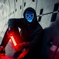 thumbnail image 5 of (2-Pack) Rinsvye Halloween Horror Mask Skull Mask Toy Box Shape Led Cold Light Party Favors Glowing Mask Dance Mask Masks Toy Vehicle Playsets Toy Gas Mask Masks Toy Set, 5 of 5