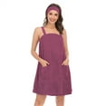 thumbnail image 1 of KAWELL Women's Towel Wrap Bathrobe Shower Wrap Robes with Pocket Adjustable Robe and Facial Headband S-2XL, 1 of 6