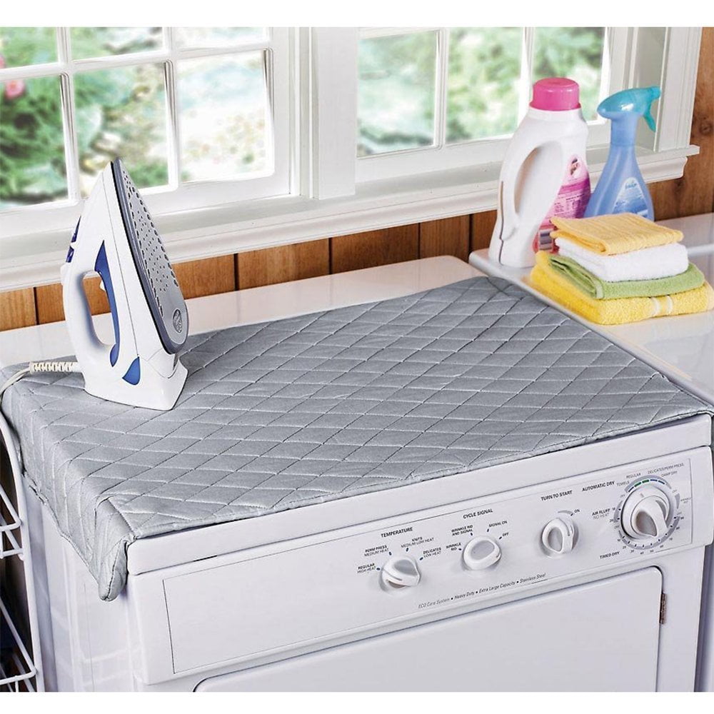 Houseables Ironing Blanket 18.25"x32.5" Gray Magnetic Mat Laundry Pad Quilted 