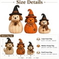 thumbnail image 2 of 3-Piece Halloween Decorations Vintage Witch Dog Figurines, Rustic Fall Tabletop Decor Set, Cute Spooky Animal Statues for Indoor Autumn Home Mantel Room Display, 2 of 13