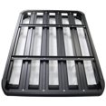 thumbnail image 3 of Ikon Motorsports 50x35x5 Inch Roof Top Cargo Luggage Carrier With Cross Bar Aluminum Black, 3 of 8