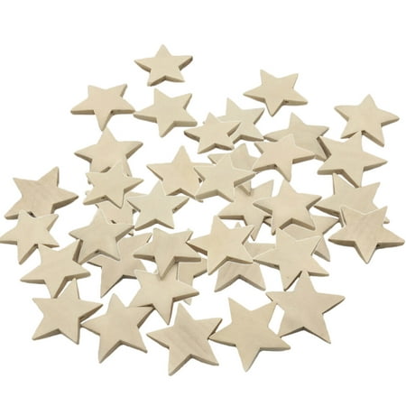 

400pcs Wood Pentagram Piece DIY Painting Slices Wood Crafts Accessories Handmade Craft Accessory (2mm Thickness Original Wood Colour 10mm Width 100pcs A Pack)