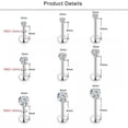thumbnail image 6 of K-KED 10 PCS 16G Labret Lip Stud Shiny CZ Zirconia Earring Bar Tragus Body Piercing-16G(1.2mm)x8mmx2mm, 6 of 6