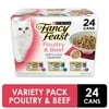 (24 Pack) Fancy Feast Gravy Wet Cat Food Variety Pack, Poultry & Beef Grilled Collection, 3 oz. Cans