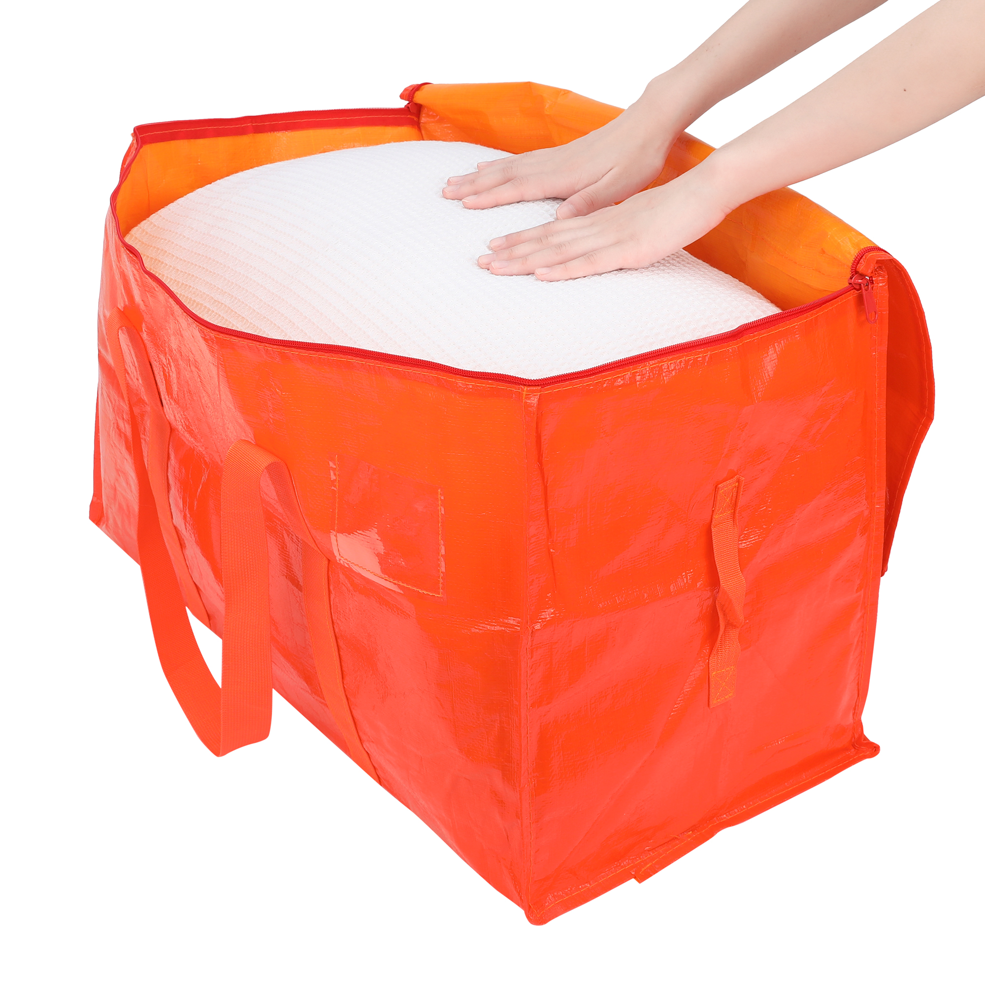 Unique Bargains 1 Pack Clothes Storage Bags Moving Bags Orange 27*14*15in