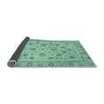 thumbnail image 2 of Ahgly Company Indoor Round Oriental Light Blue Traditional Area Rugs, 7' Round, 2 of 4