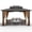 (10X13FT Khaki), variant on 10x12 FT Permanent Aluminum Gazebo with Double-Layer PC Roof, Sturdy Metal Pavilion Canopy, All-Weather Outdoor Sunshade Structure with Retractable Curtains for Patio, Backyard, Garden, Deck