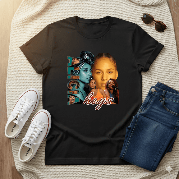 Alicia Keys Diary Live Tour R&B Soul Music Fan Concert Unisex T-Shirt V11328, up to size 5XL