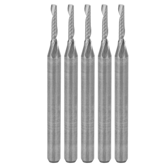 Yazoeia 5pcs End Mills Single Flute Spiral Milling Cutter Straight Shank End Mill 3.175x1.5x8x38mm GY228-45796