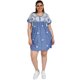 thumbnail image 5 of Vestido bordado PESHLI Tallas Extras 78121 Curvy Plus Size Blanco C azul 42, 5 of 6