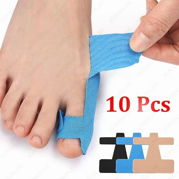 10PCS Bunion Corrector Tape Precut Kinesiology Tape for Big Toe Pain Relief & Support Breathable Latex Free Toe Straightener