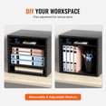 thumbnail image 6 of VEVOR Wood Literature Organizer Adjustable File Sorter 5 Compartments Countertop Literature Organizer Paper Storage Holder Black, 6 of 10