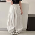 thumbnail image 2 of Girls Wide Leg Culottes Pants – Loose Fit Cotton Linen Palazzo Trousers with Elastic Waist for Big Kids & Teens, Soft Comfortable Everyday Capri Wear, 2 of 4
