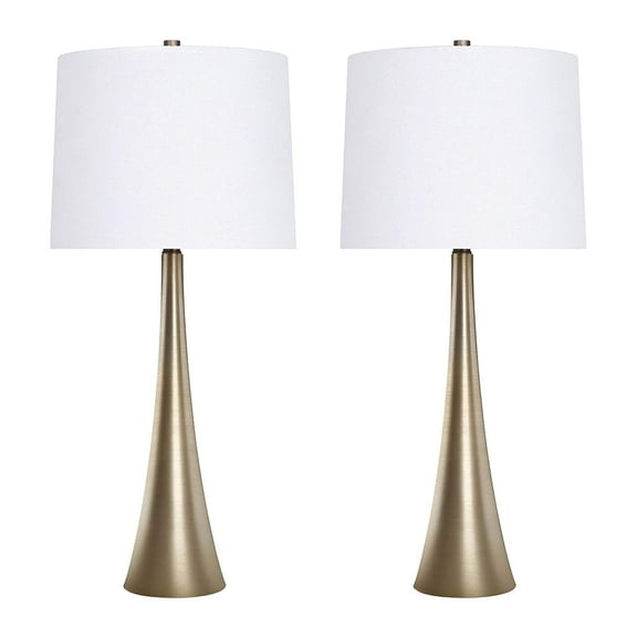 Grandview Gallery 29.5 Inch Tall Modern Table Lamps, Plated Gold (Set of 2)