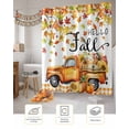thumbnail image 7 of Hello Fall Shower Curtain Set ，Waterproof Fabric Shower Curtains Harvest Truck Autumn Maple Leaf Pumpkin Yellow Plaid Shower Curtains for Bathroom,Bathroom Decor 66"x72", 7 of 7