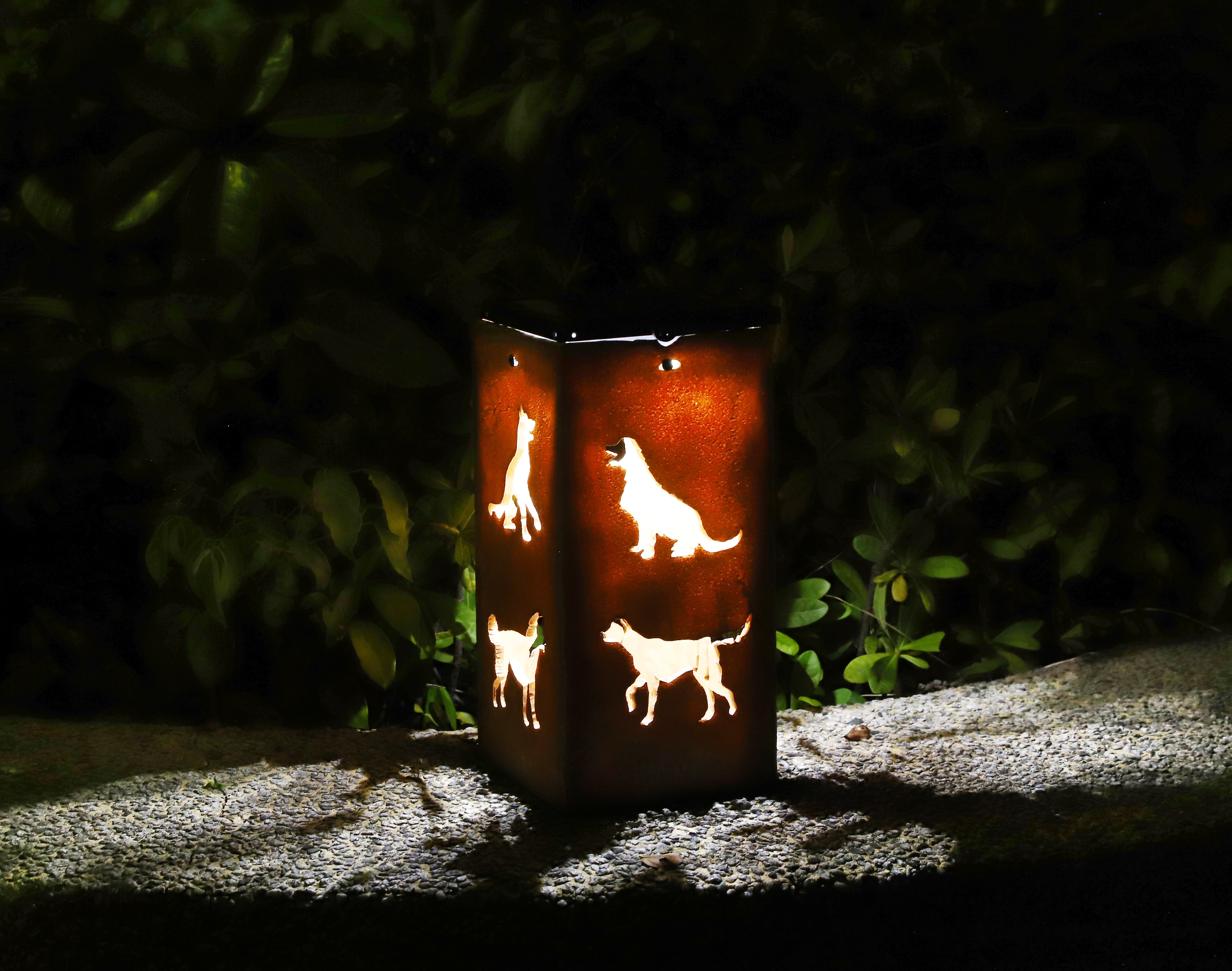 Solar Decorative Portable Lantern - Dog