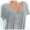 thumbnail image 3 of Summer Womens Short Sleeve Plus Size Tops Boho Print V Neck T Shirts Loose Fit Tunic Tees Casual Soft Comfy Pullover, 3 of 5