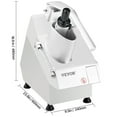 thumbnail image 4 of VEVOR Food Processor & Vegetable Chopper, 2 Feeding Holes Food-Grade Stainless Steel Food Processor Chopper with Detachable 6 Blades, 3mm/5mm/7mm/10mm Shredder, 2mm/4mm Slicer, for Vegetables, Fruit, 4 of 9