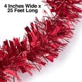 thumbnail image 5 of Tinsel Garland, 33 FEET Tgnazet Silver Tinsel Christmas Garland Christmas Tree Decrations Wedding Birthday Party Supplies, RED, 5 of 6