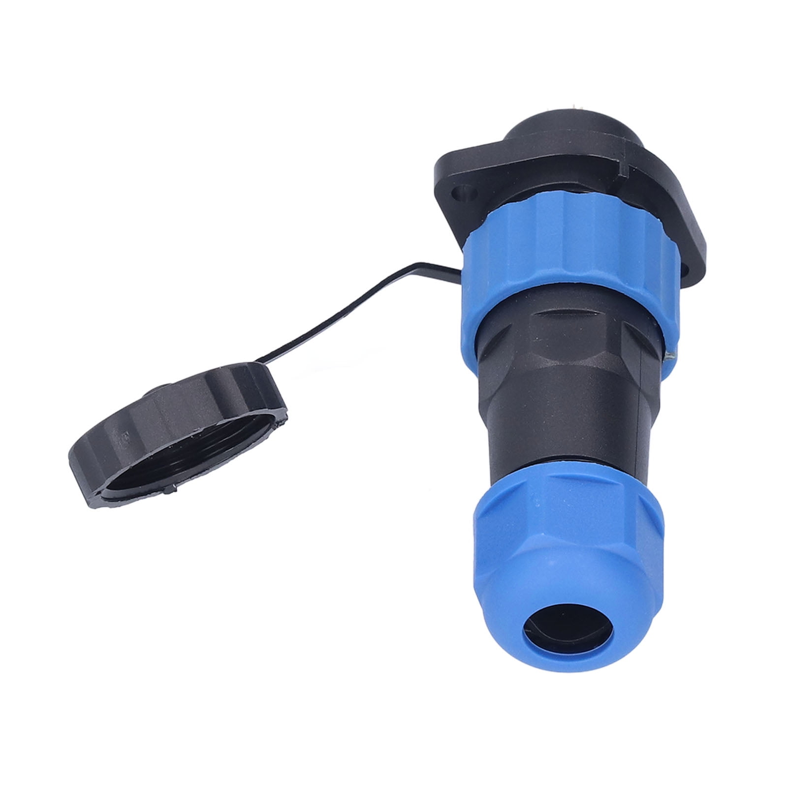 Aviation Power Connector, Flange Mount Insulation Copper Contacts IP68