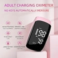thumbnail image 2 of Pulse Oximeter Fingertip with Rechargeable, Oxygen Meter Finger Pulse Oximeter, Rechargeable Pulse Oximeter, Accurate Fast Oximetry SpO2 Reading for Outdoor Sports Home Wide Use (Pink), 2 of 7