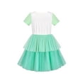 thumbnail image 2 of Robe Fille Verte Rabbit Superposée Plissée Tulle Fête Décontractée Pâques 7 Ans, 2 of 7