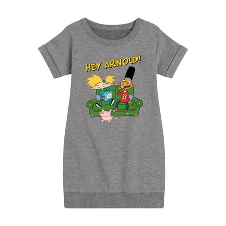

Hey Arnold! - Arnold Gerald and Abner - Toddler And Youth Girls Fleece Dress