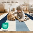 thumbnail image 4 of ODIKA 8'x10' Washable Area Rug Durable, Non-Slip Striped Vintage Colorblock Panel Retro Border Boho Bands Faded for Living Room, Under Sectional, Family, 4 of 7