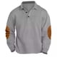 thumbnail image 2 of Blusa y camisa de manga larga con cuello vuelto para hombre, estilo casual, para deportes al aire libre, color liso, blusa de manga larga con cuello vuelto, camisetas de poliéster para hombre, 2 of 7