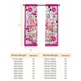 thumbnail image 6 of Fsddascl Valentine's Day Blackout Curtains for Bedroom/Living Room, Thermal Insulated Kitchen Curtains, Pink Gnomes Love Black Watercolor Grommet Darkening Window Treatment Drapes 42"x63"x2, 6 of 6