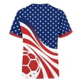thumbnail image 5 of 2026 Soccer Cup Dynamic Jersey for Men, Short Sleeve Crew Neck Athletic Tee with National Team Pattern & Ball Graphic for Match Day & Training Blue 16, 5 of 7