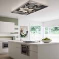 thumbnail image 3 of Gold Black Flower Magnetic Fluorescent Light Covers for Ceiling Lights 2x4Ft, Blossoming Botanical Prints Leaf Office Classroom Kitchen Drop Ceiling Light Covers Lighting Filters Shade Panel 2 Packs, 3 of 9