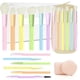 thumbnail image 1 of Set de brochas de maquillaje VIVID BEAUTY, 18 unidades, con esponjas y bolsa de viaje, 1 of 7